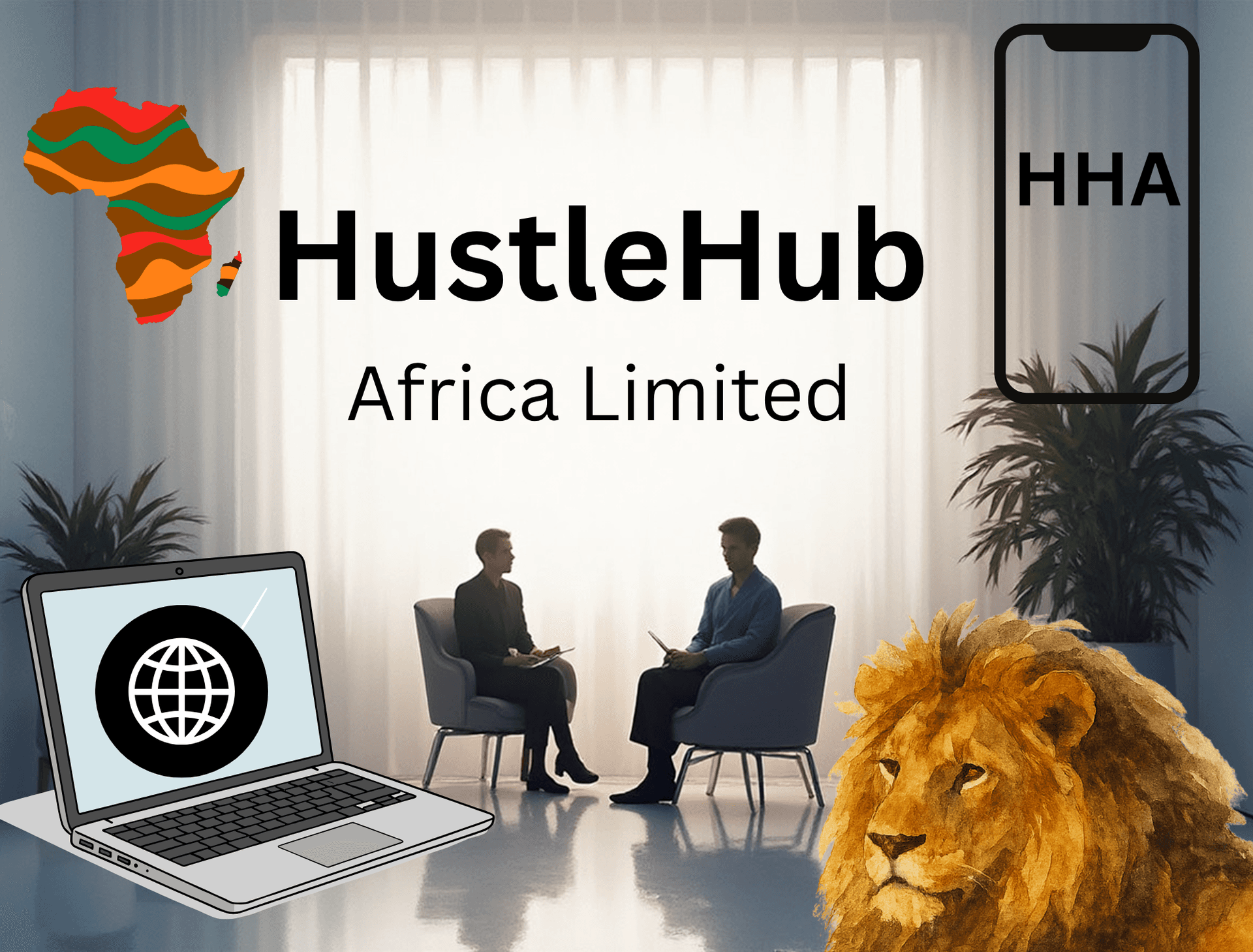 HustleHub Africa platform dashboard preview